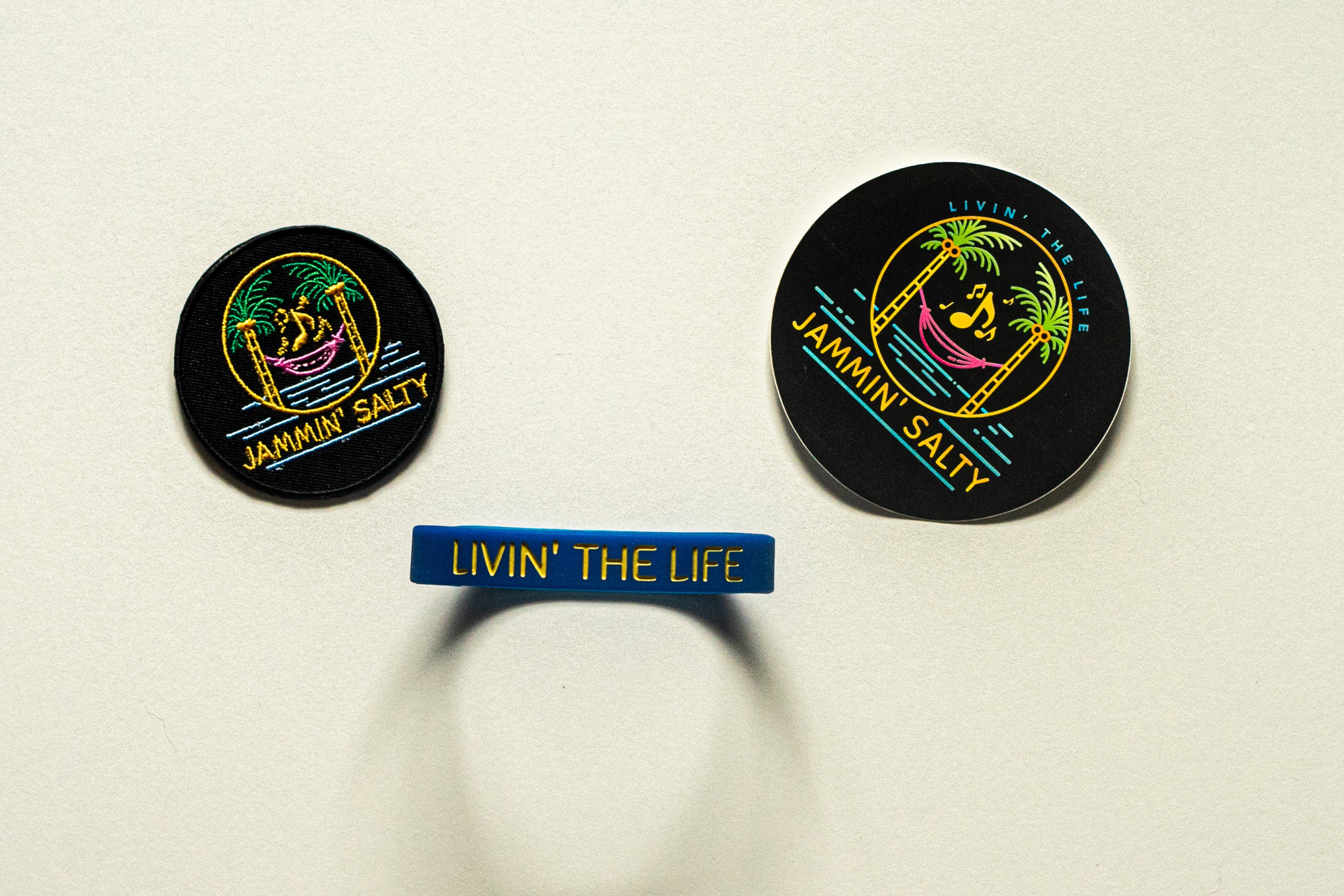 Wristband - JAMMIN' SALTY with tag line LIVIN' THE LIFE
